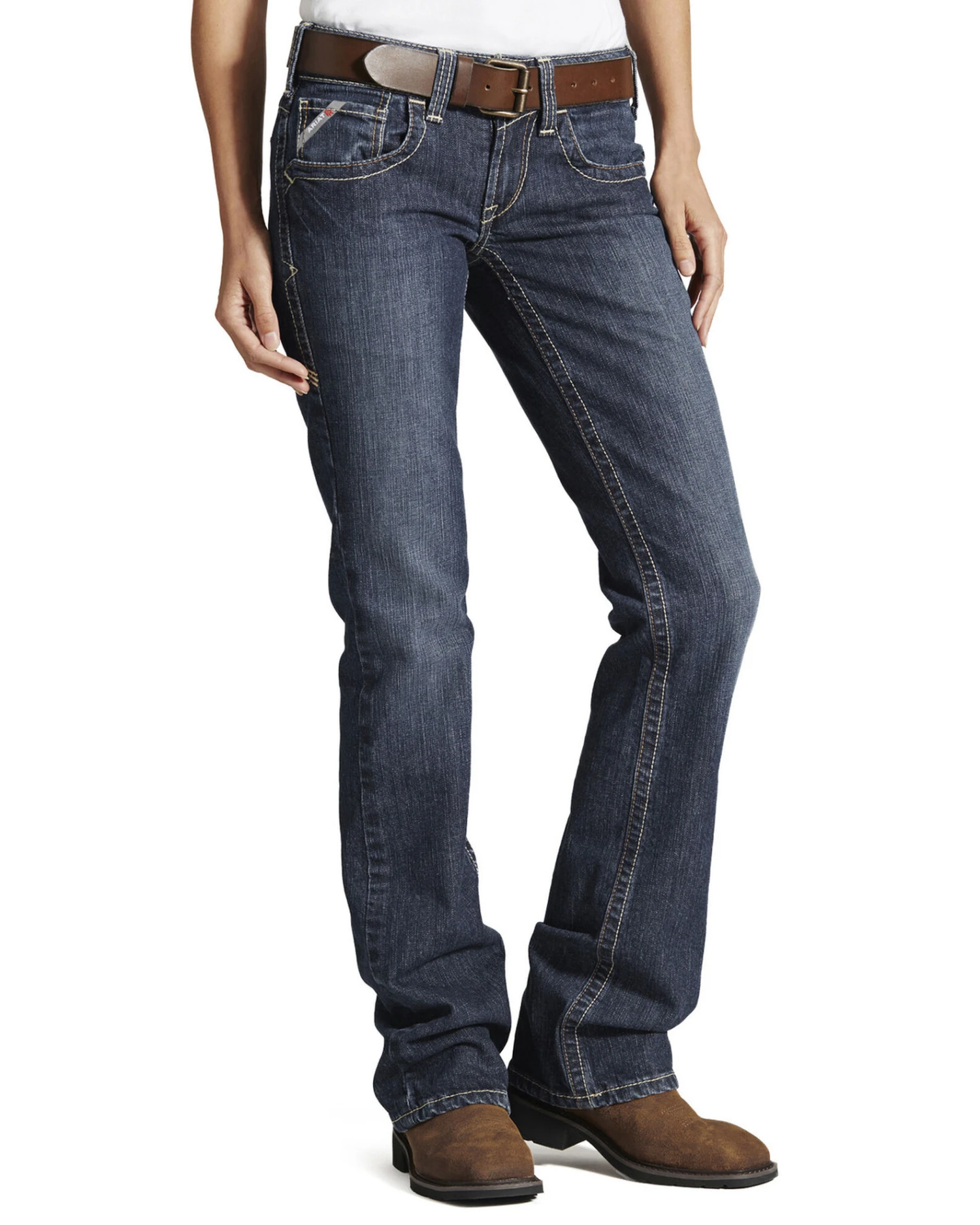Ariat Women's FR Bootcut Stretch Work Jeans - Image 3