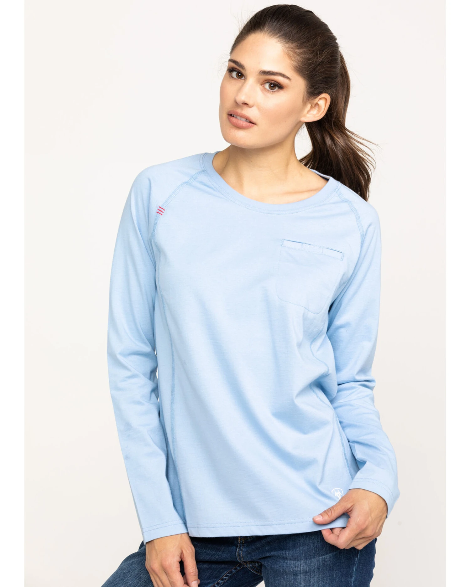 Ariat Women's FR Air Crew Long Sleeve Work Shirt - Image 6