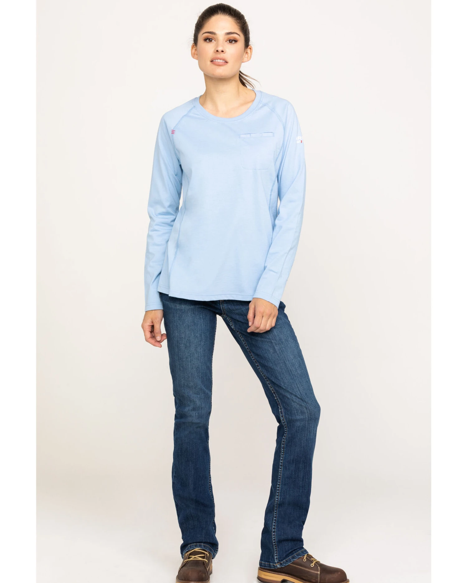 Ariat Women's FR Air Crew Long Sleeve Work Shirt - Image 5