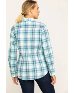 Ariat Women's FR Gisela Plaid Print Long Sleeve Work Shirt