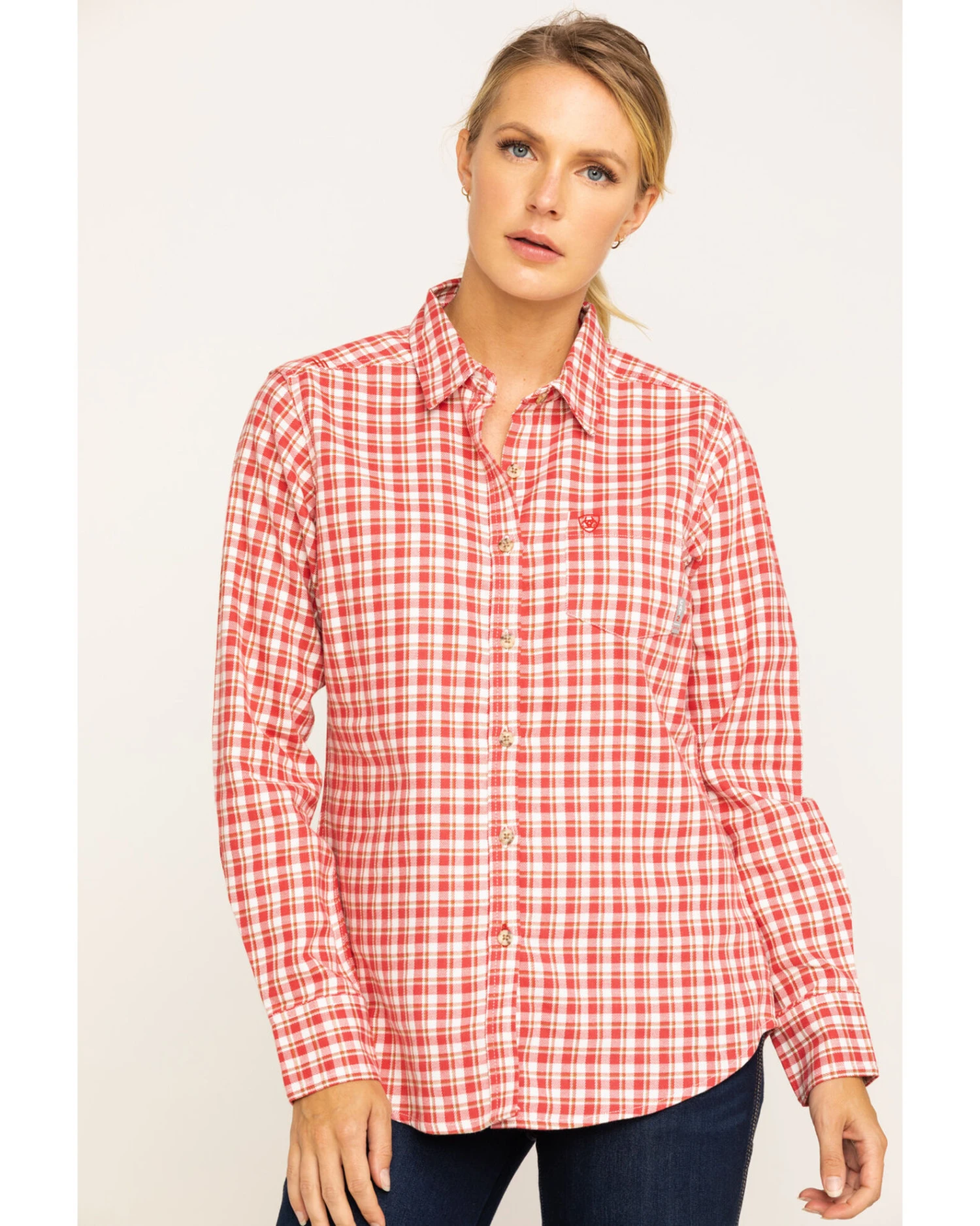 Ariat Women's FR Talitha Plaid Long Sleeve Work Shirt - Image 2