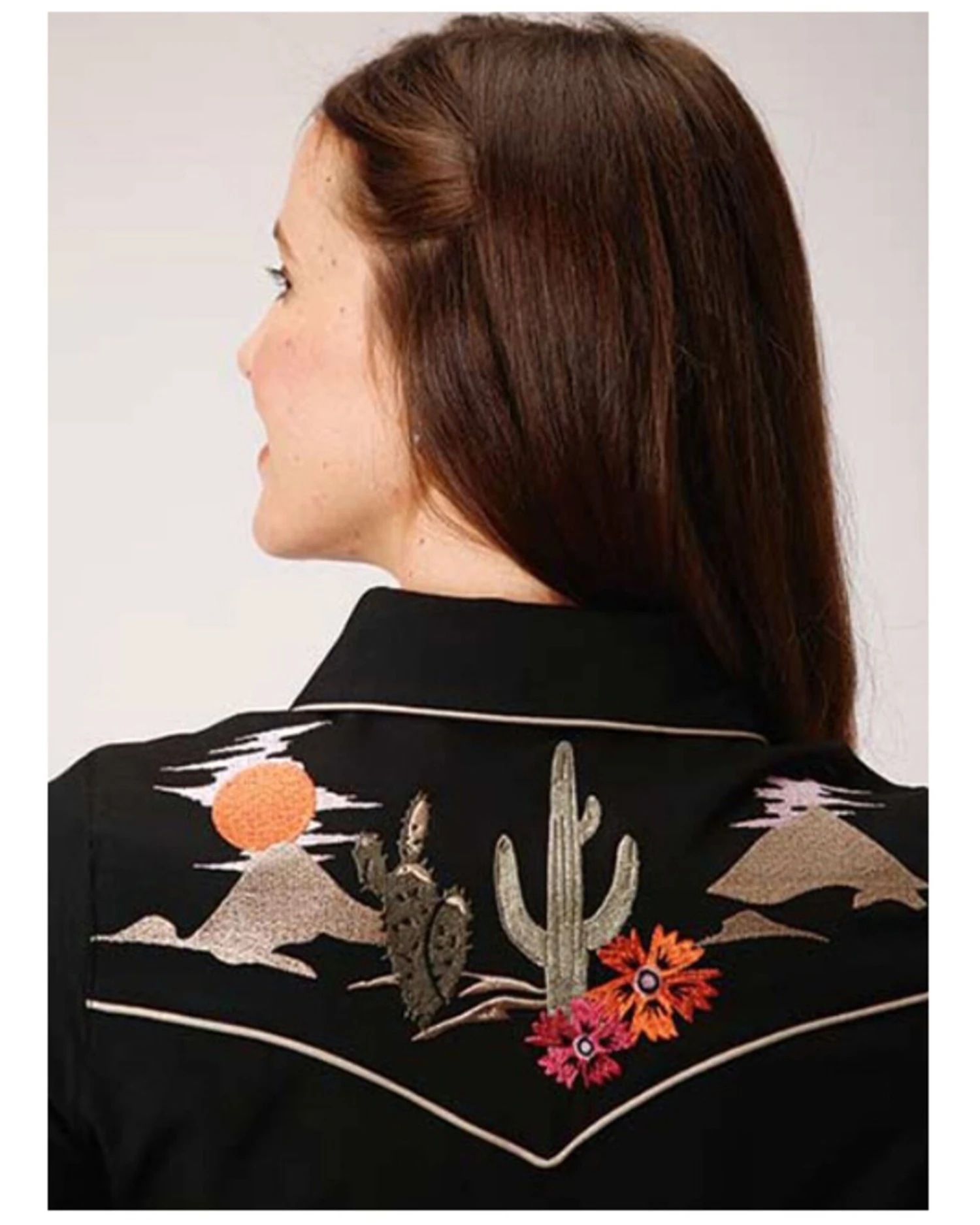 ROPER Old West Women's Desert Cactus Long Sleeve Western Dress - Image 2