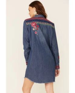 Stetson Women's Denim Southwestern Stripe Dress