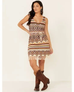 Idyllwind Women's Chilli Havana Nights Crochet Fringe Dress