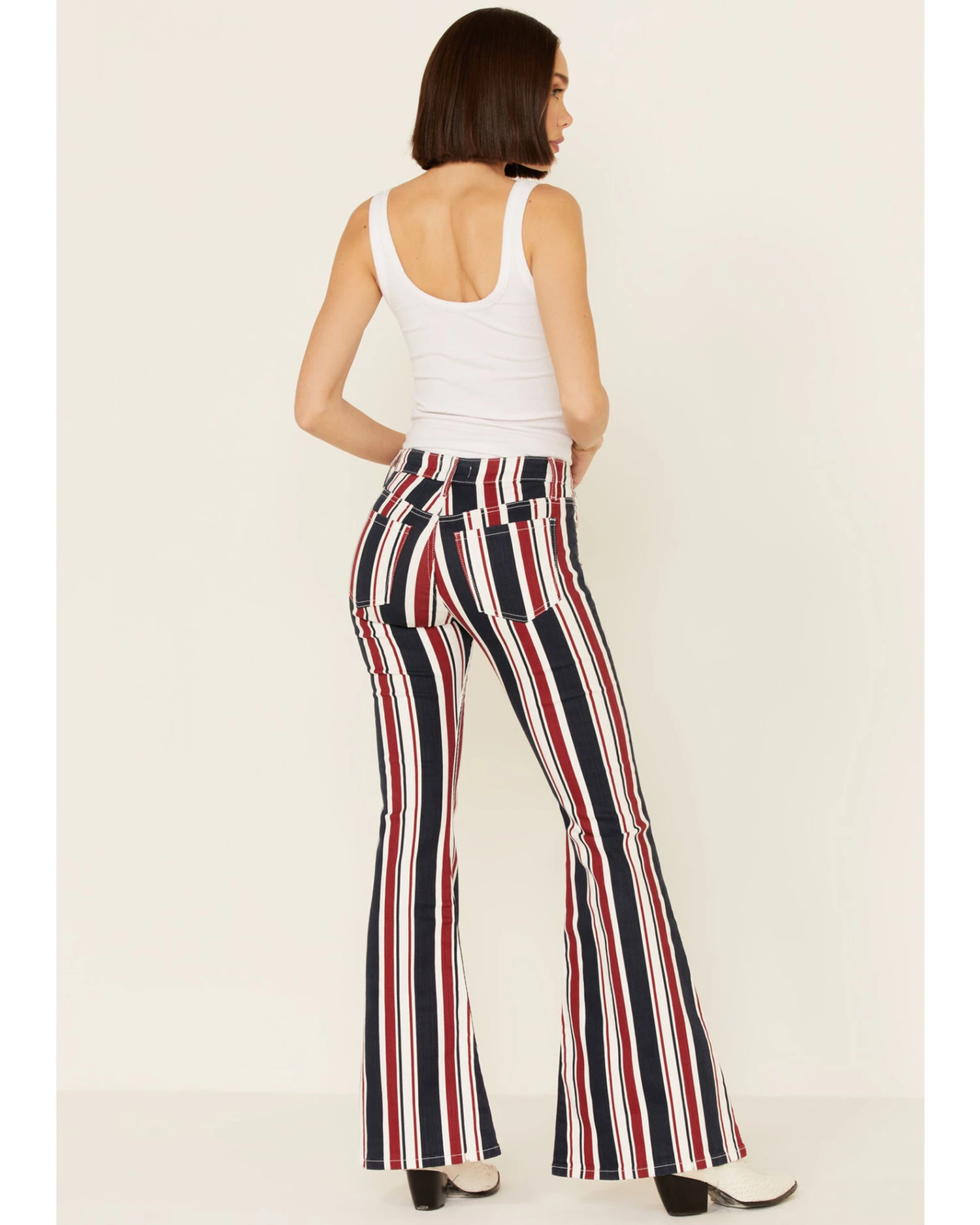 Shyanne Women's American Stripe Flare Leg Jeans - Image 3