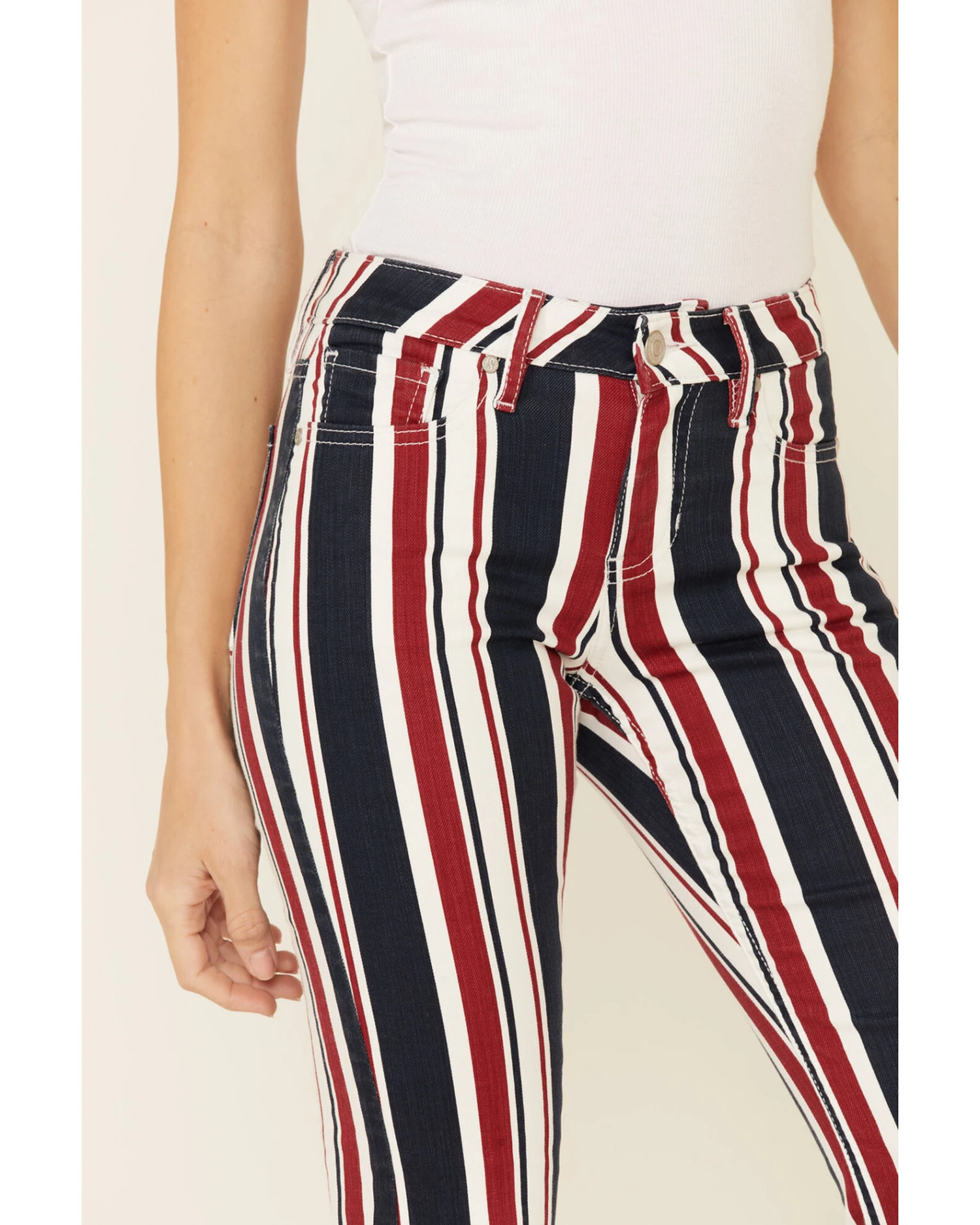 Shyanne Women's American Stripe Flare Leg Jeans - Image 4
