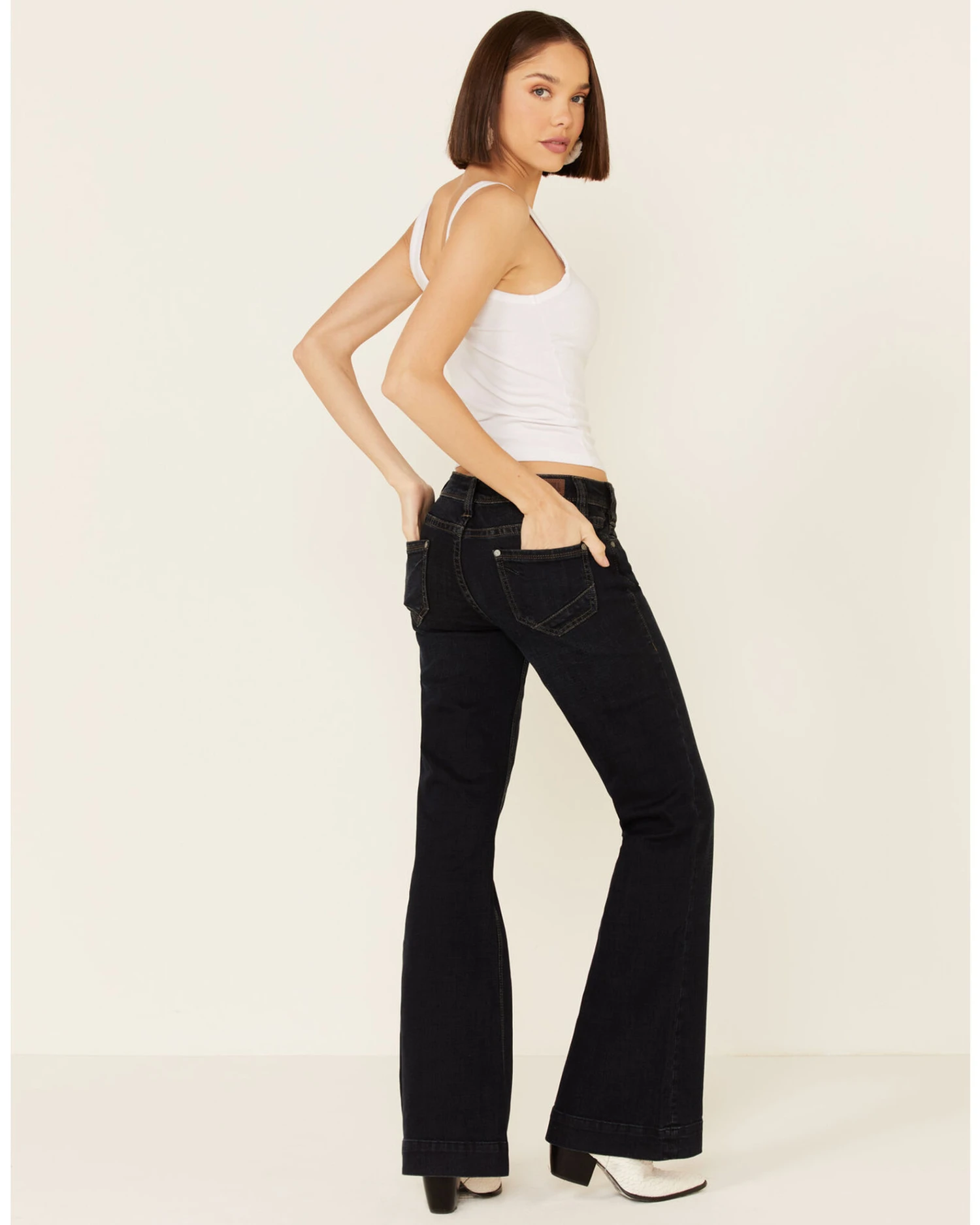 Rock & Roll Denim Women's Mid Rise Trouser Jeans - Image 5