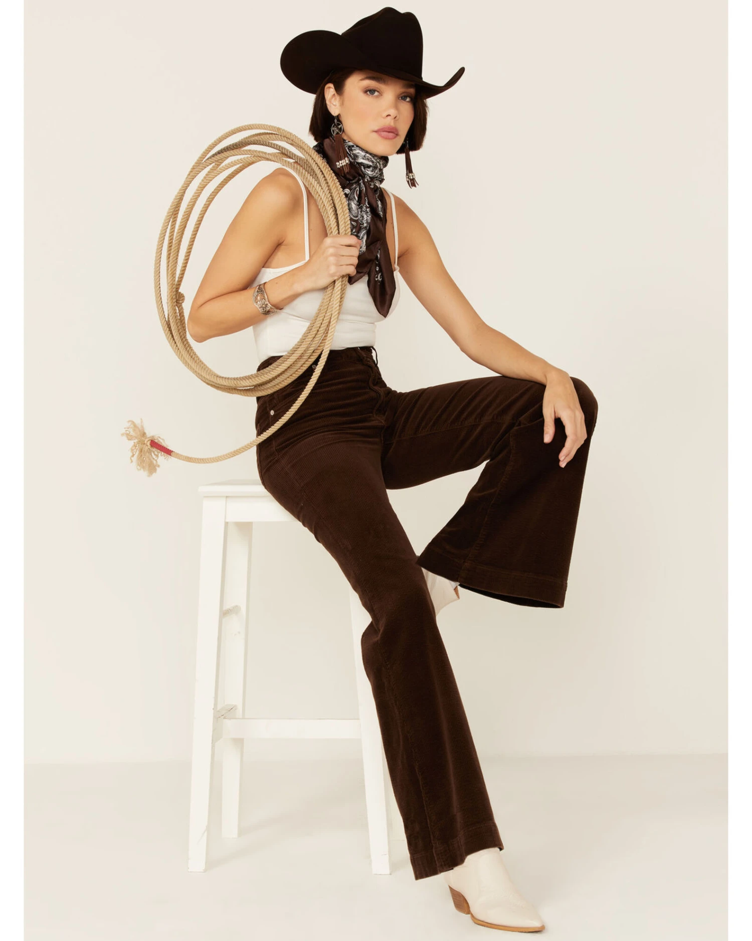 Rollas Women's Eastcoast Flare Corduroy Jeans - Image 4