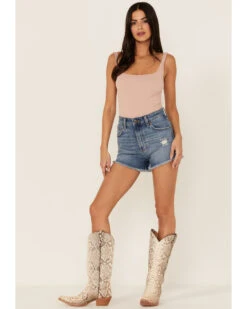 Lee Women's Vintage Trashed Modern High Rise Cut Off Shorts