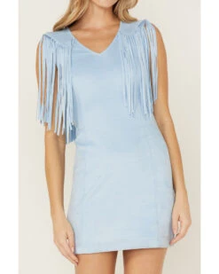 Idyllwind Women's Lady Bird Fringe Faux Suede Dress
