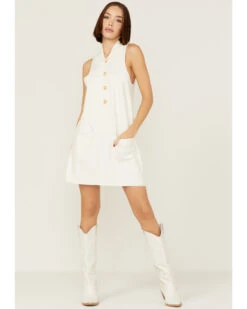 Show Me Your Mumu Women's Shifty Sweater White Dress