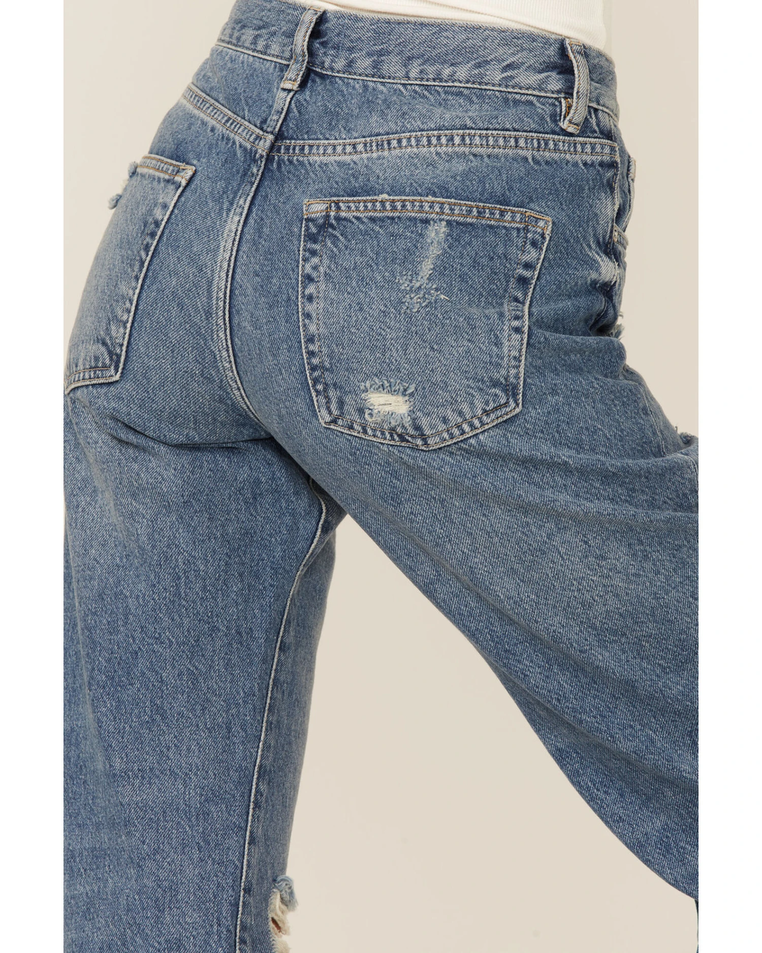 Free People Women's Light Wash Bren Boyfriend Jeans