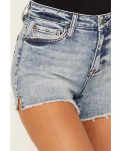 Idyllwind Women's Medium Wash Super High Risin' Raw Hem Shorts