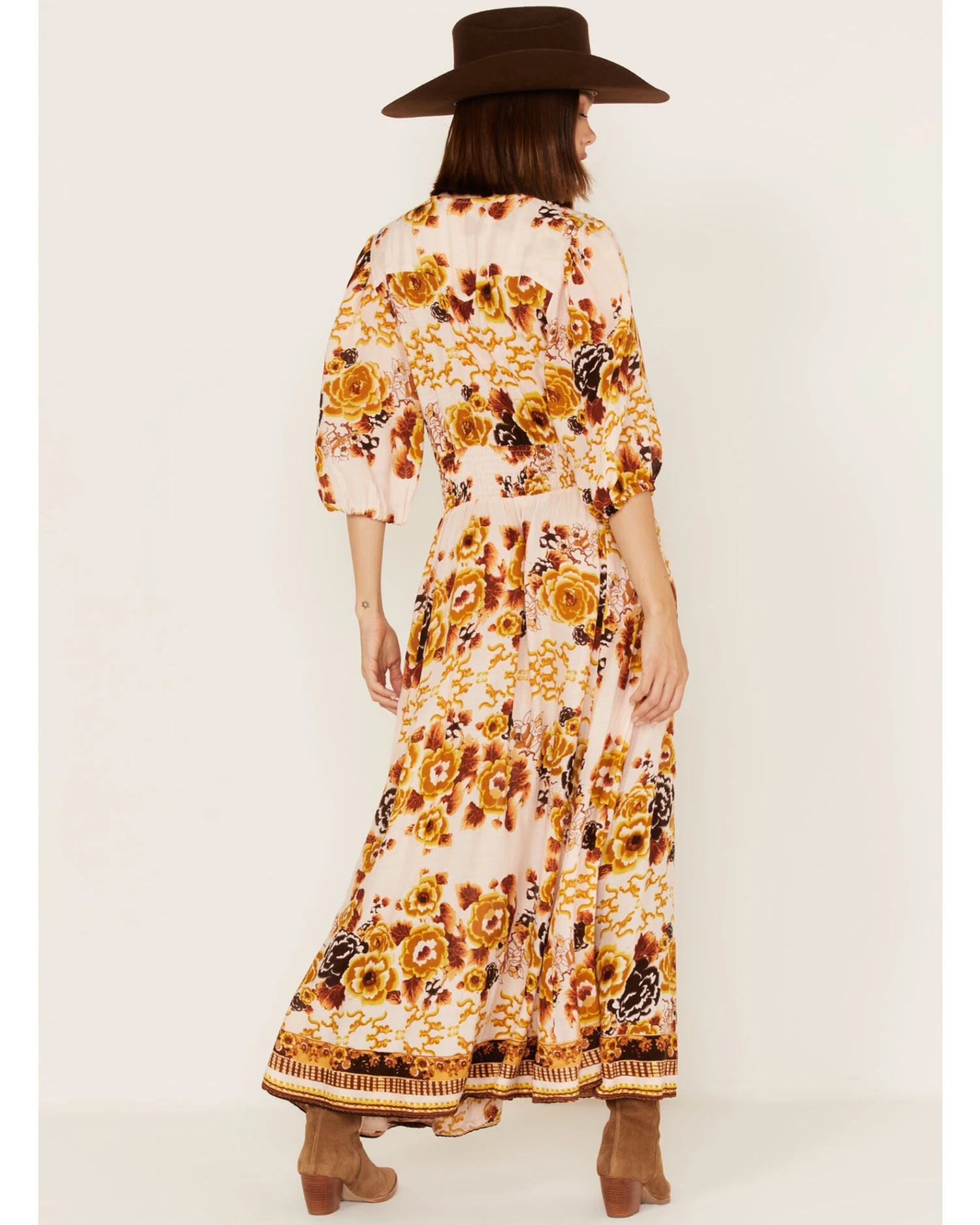 Talisman Women's Malicon Floral Print Puff Sleeve Maxi Dress - Image 4