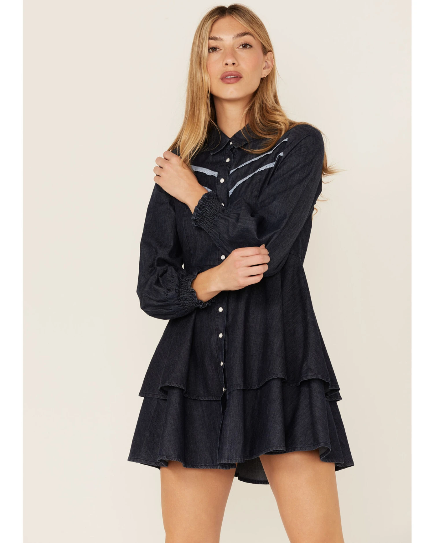 Maggie Sweet Women's Barcelona Tiered Denim Dress - Image 2