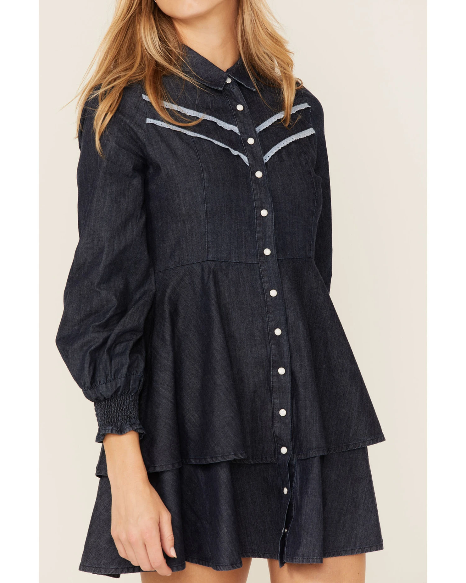 Maggie Sweet Women's Barcelona Tiered Denim Dress