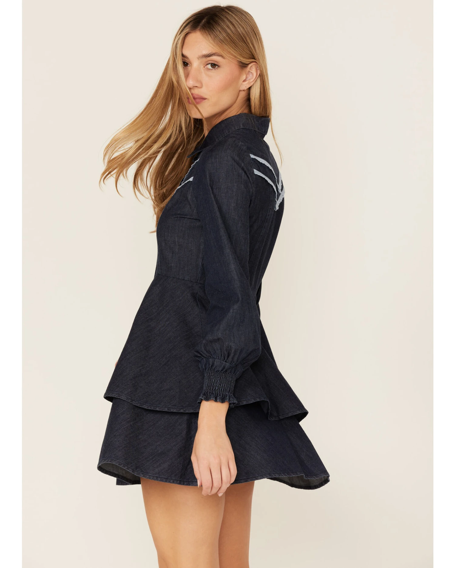 Maggie Sweet Women's Barcelona Tiered Denim Dress - Image 3
