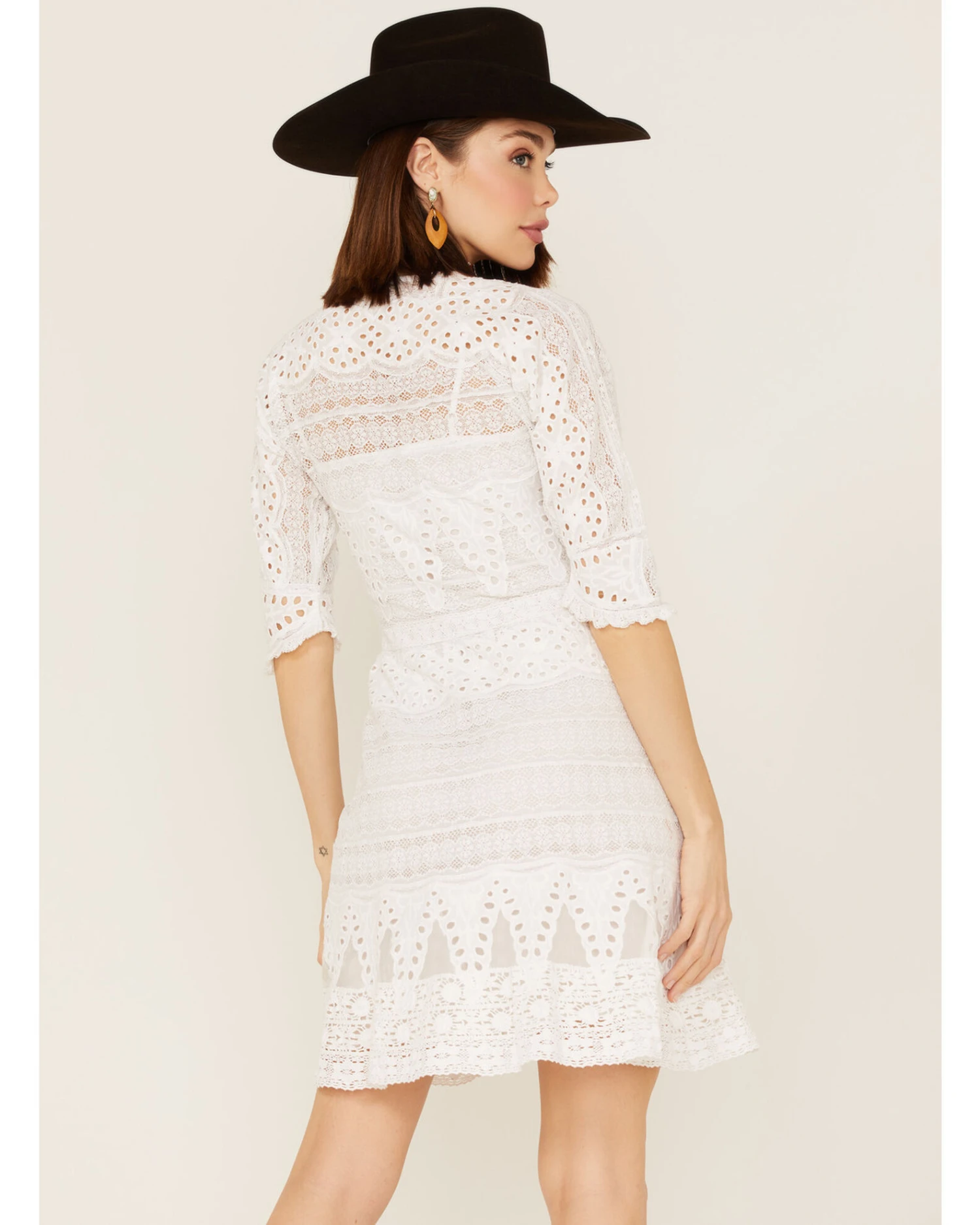 Maia Bergman Women's Vera Eyelet Lace Long Sleeve Dress - Image 2