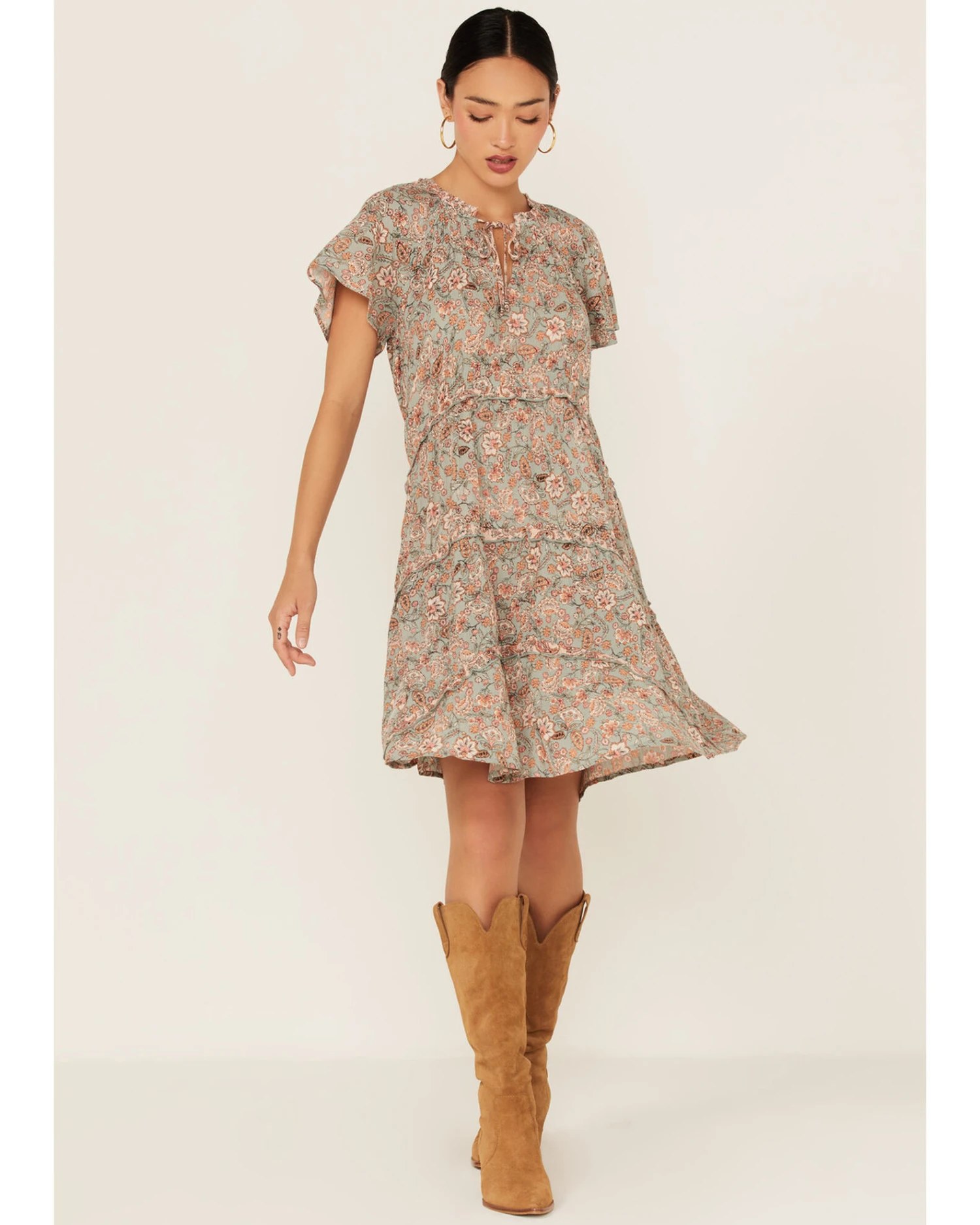 Bila Women's Floral Tiered Sundress