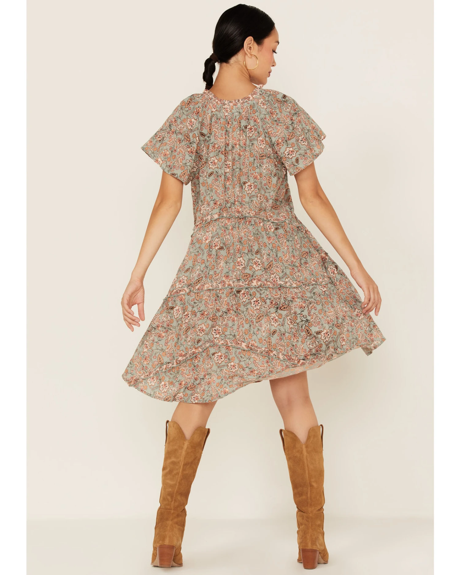 Bila Women's Floral Tiered Sundress - Image 4