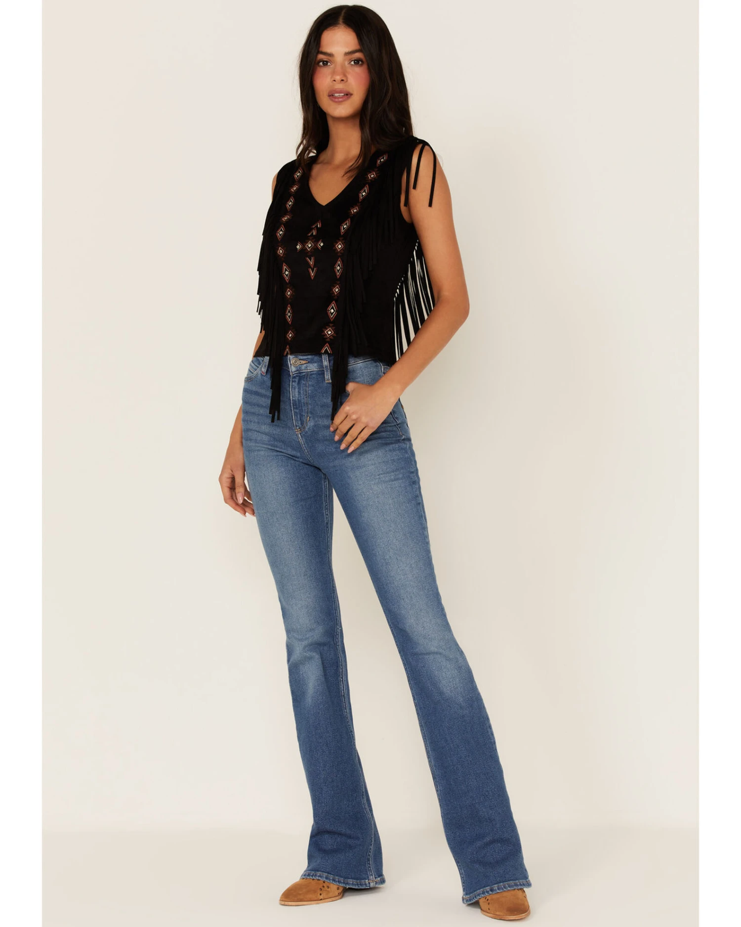 Idyllwind Women's Central Pike Fringe Embroidered Top - Image 4