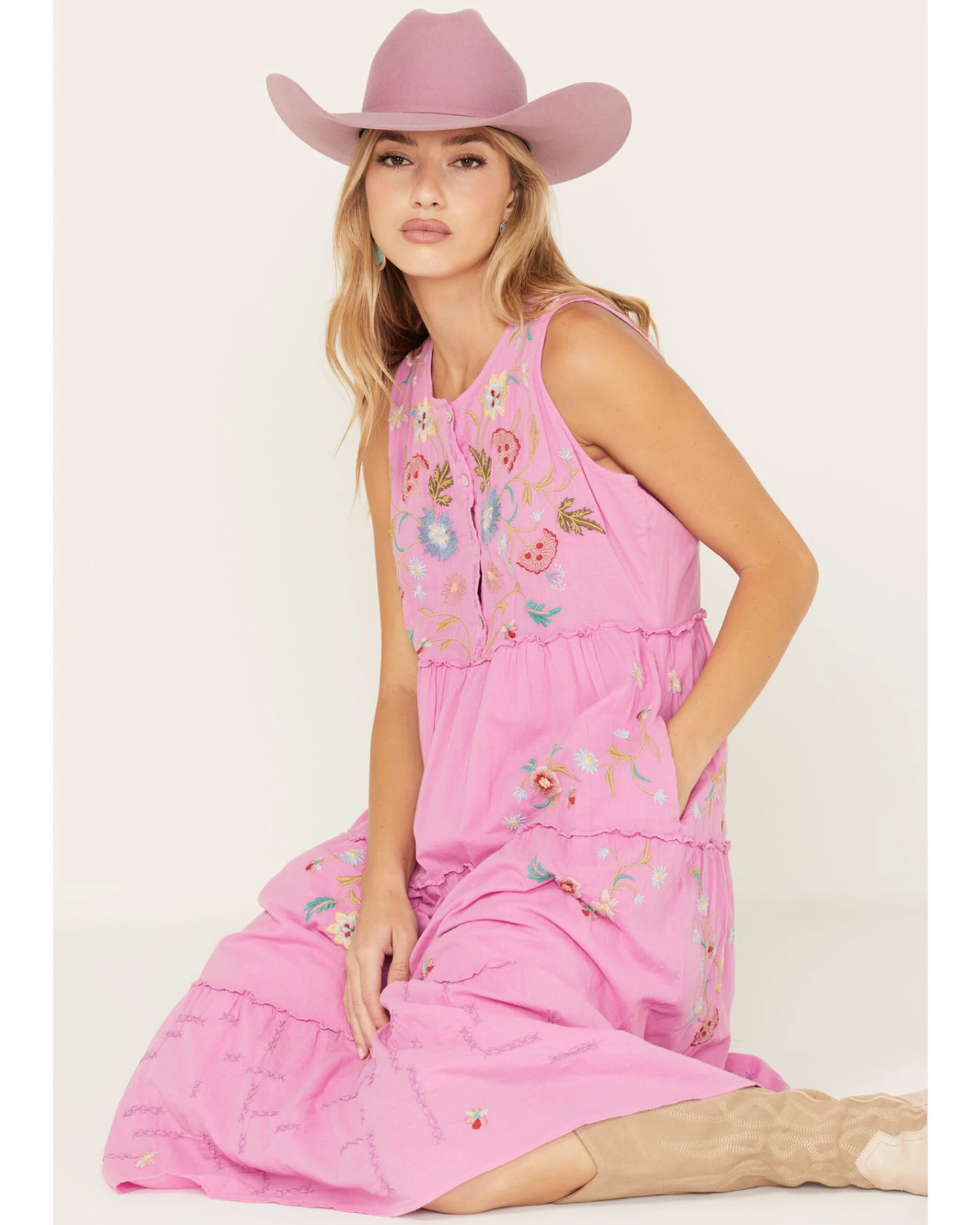 Johnny Was Women's Zanzibar Tiered Embroidered Dress - Image 2