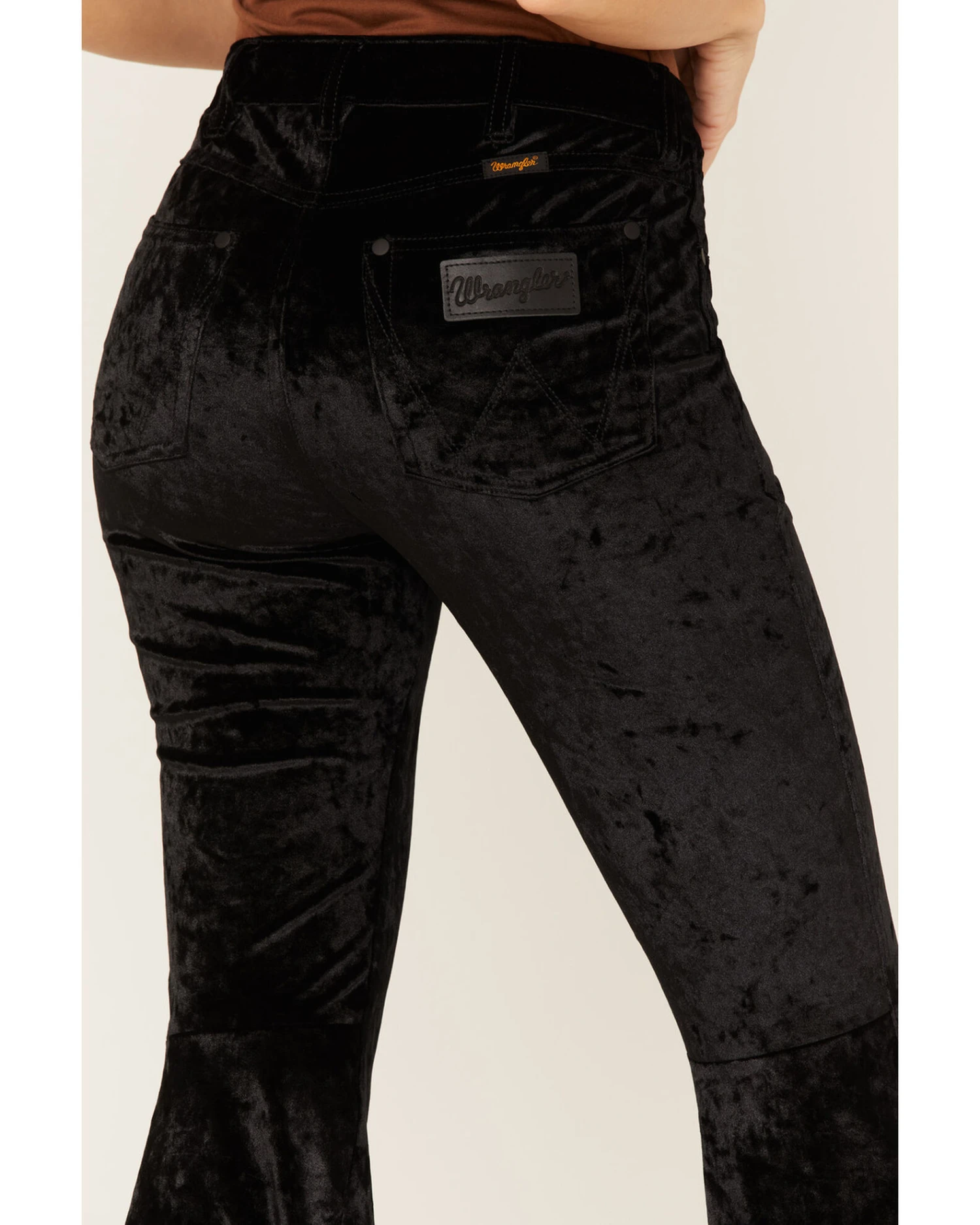 Wrangler Retro Women's Velvet High Rise Trumpet Flare Pants - Image 2