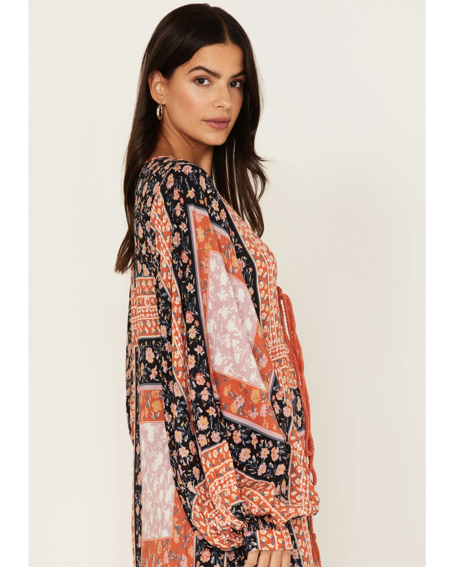 Jen's Pirate Booty Women's Roma La Perouse Floral Patchwork Print Maxi Dress - Image 3