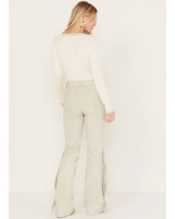 Idyllwind Women's Huntsville High Rise Leather Fringe Flare Pants
