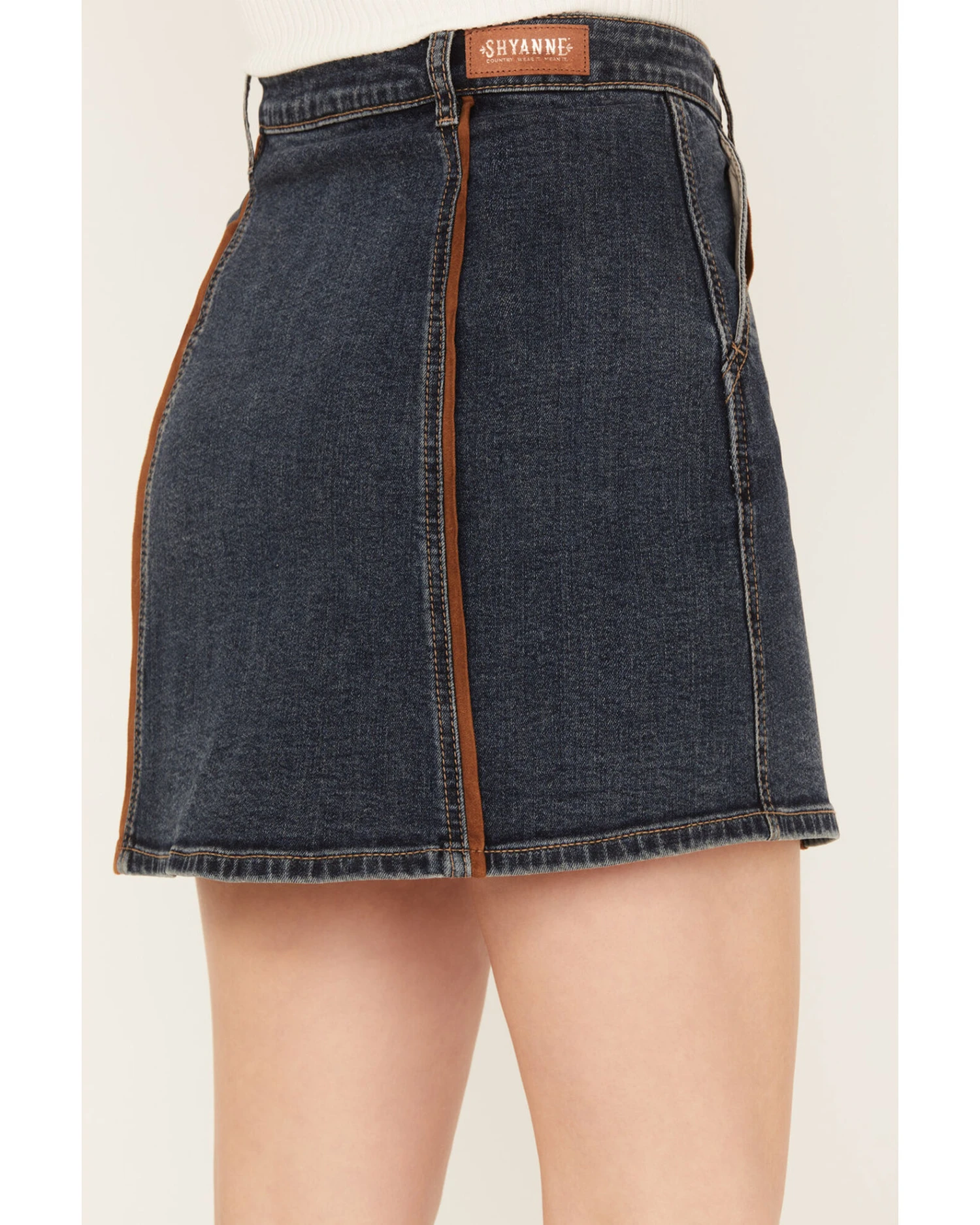 Shyanne Women's Medium Wash Denim Mini Skirt - Image 3