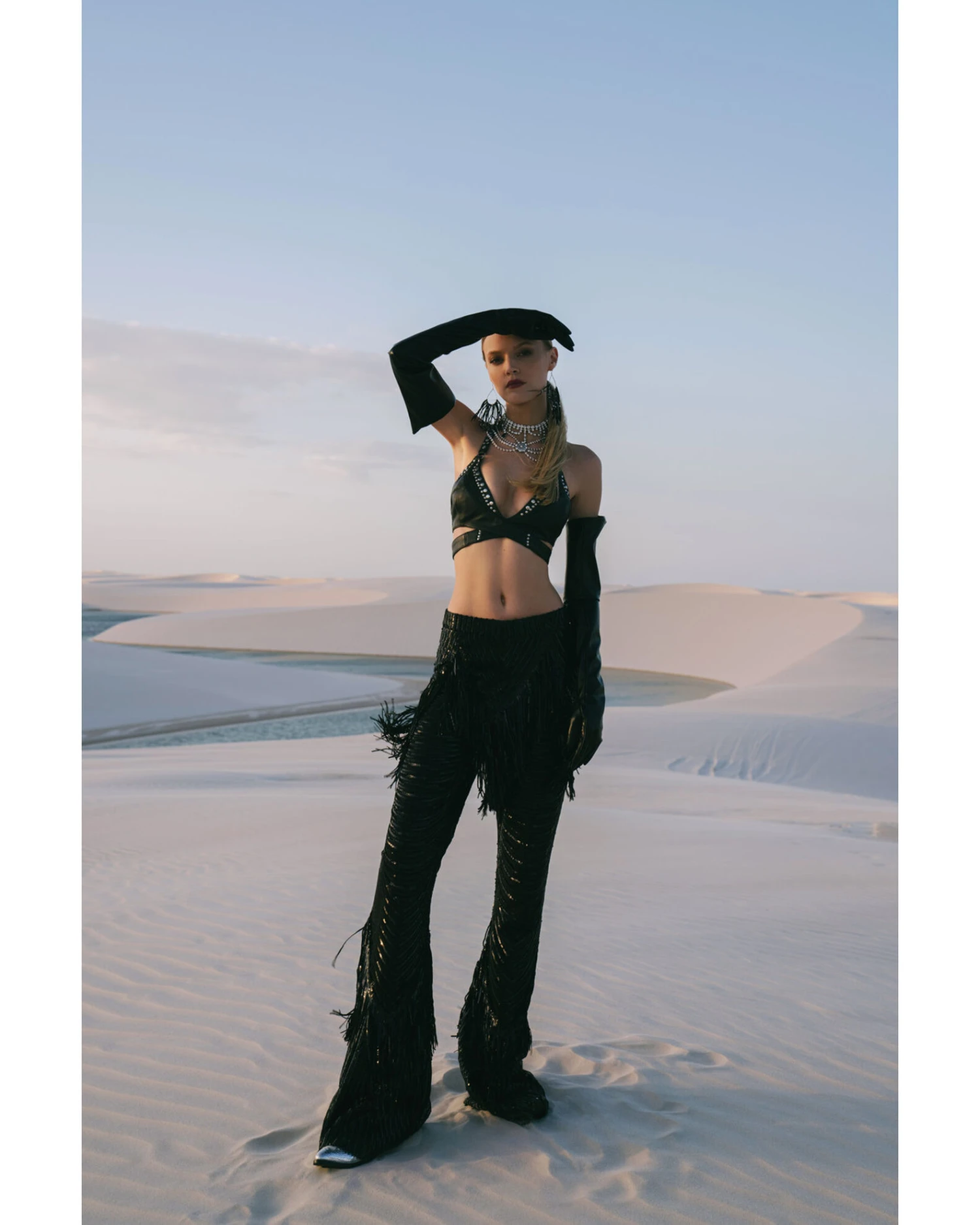 Any Old Iron Women's Beaded Fringe Flare Pants - Image 2