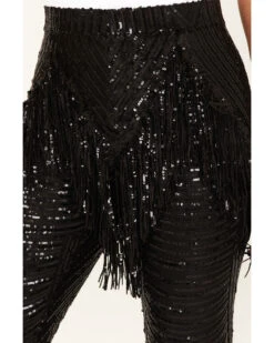 Any Old Iron Women's Beaded Fringe Flare Pants