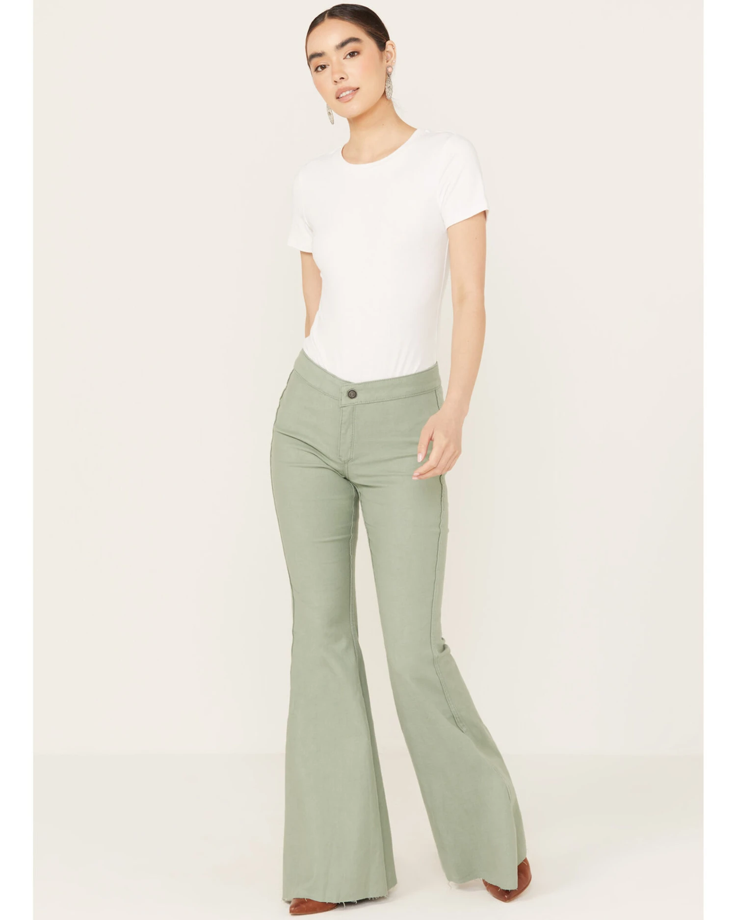 Rock & Roll Denim Women's High Rise Reversible Bargain Bell Bottom Jeans