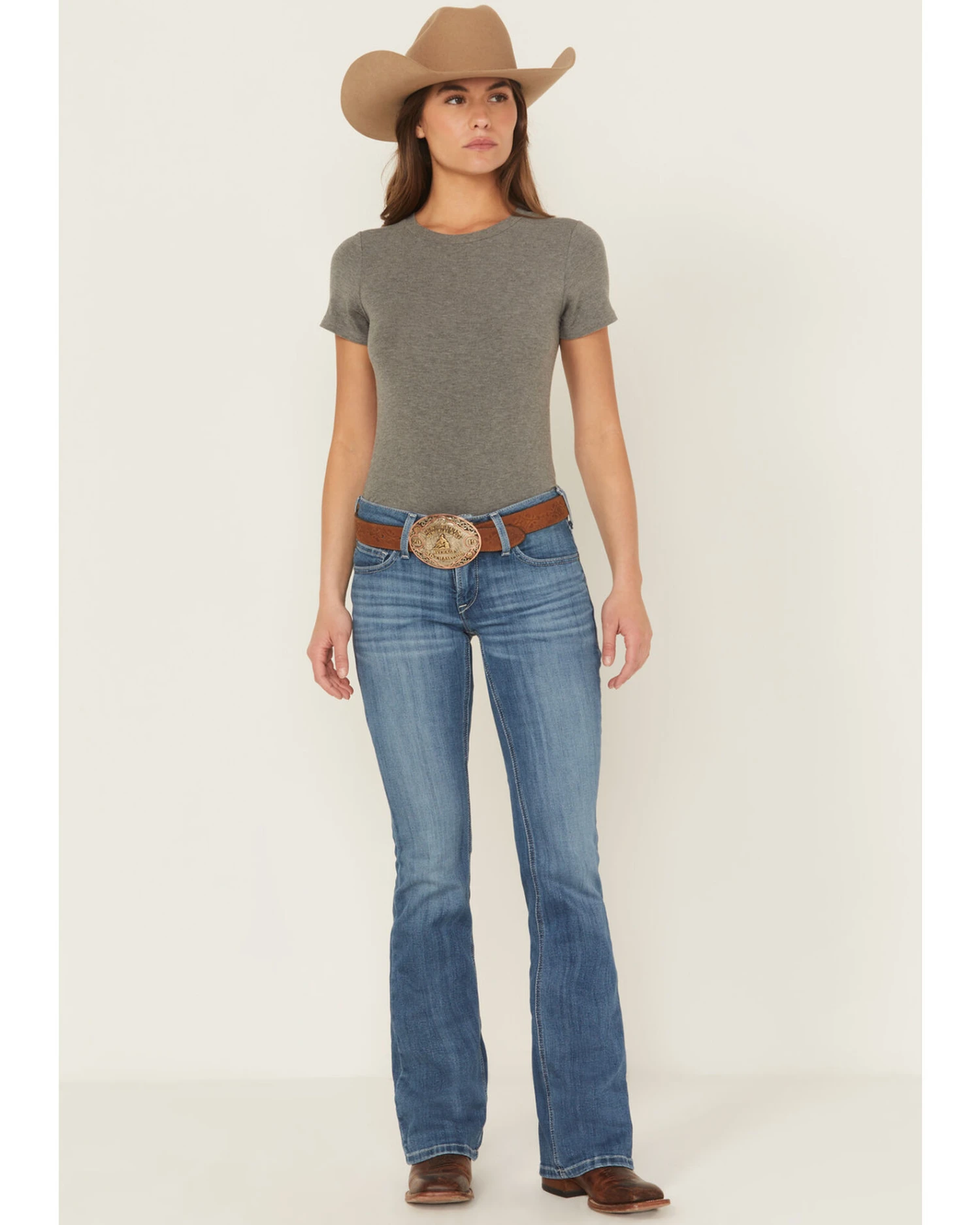 Ariat Women's R.E.A.L Mid Rise Patricia Stretch Main Bootcut Jeans - Image 3