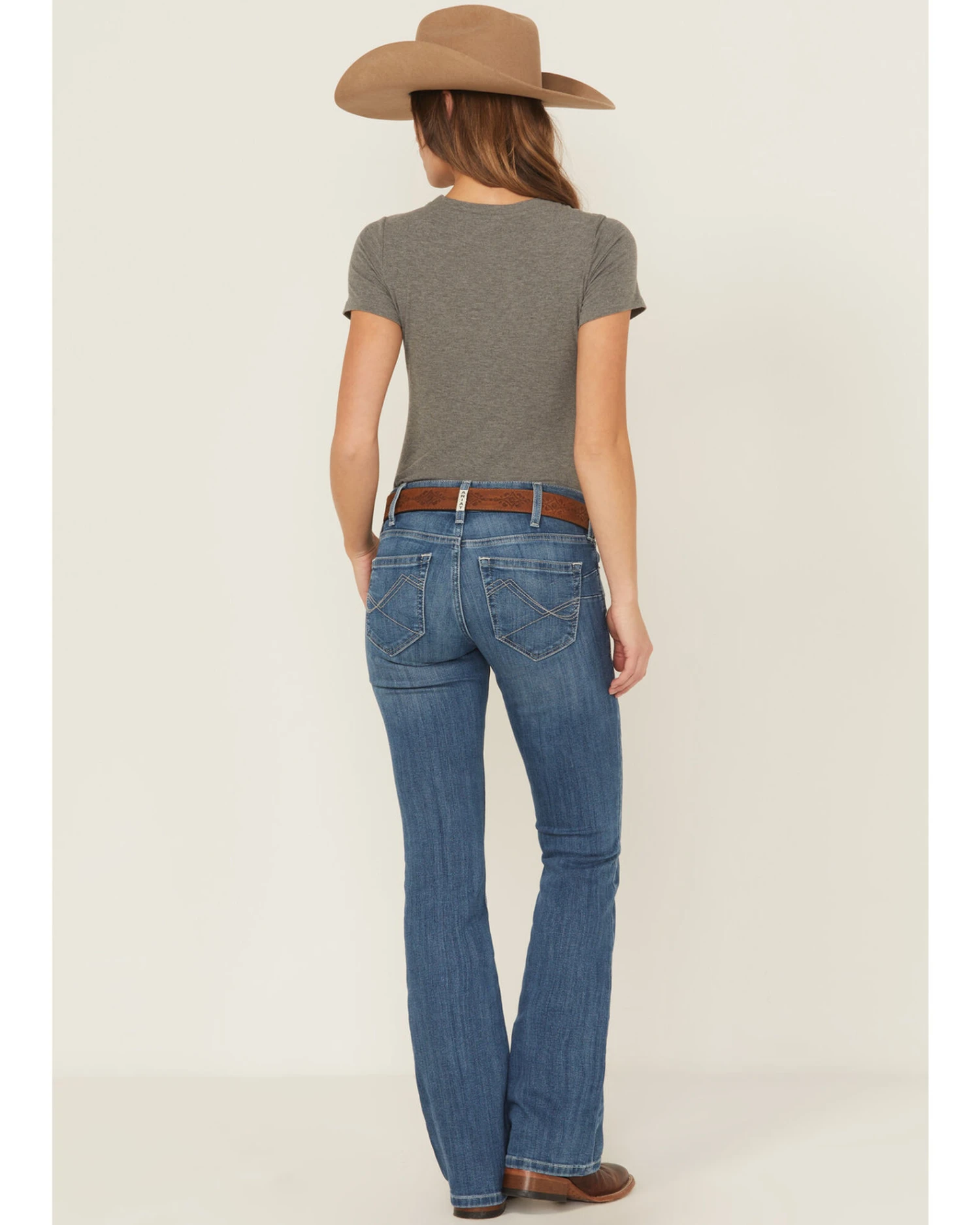 Ariat Women's R.E.A.L Mid Rise Patricia Stretch Main Bootcut Jeans