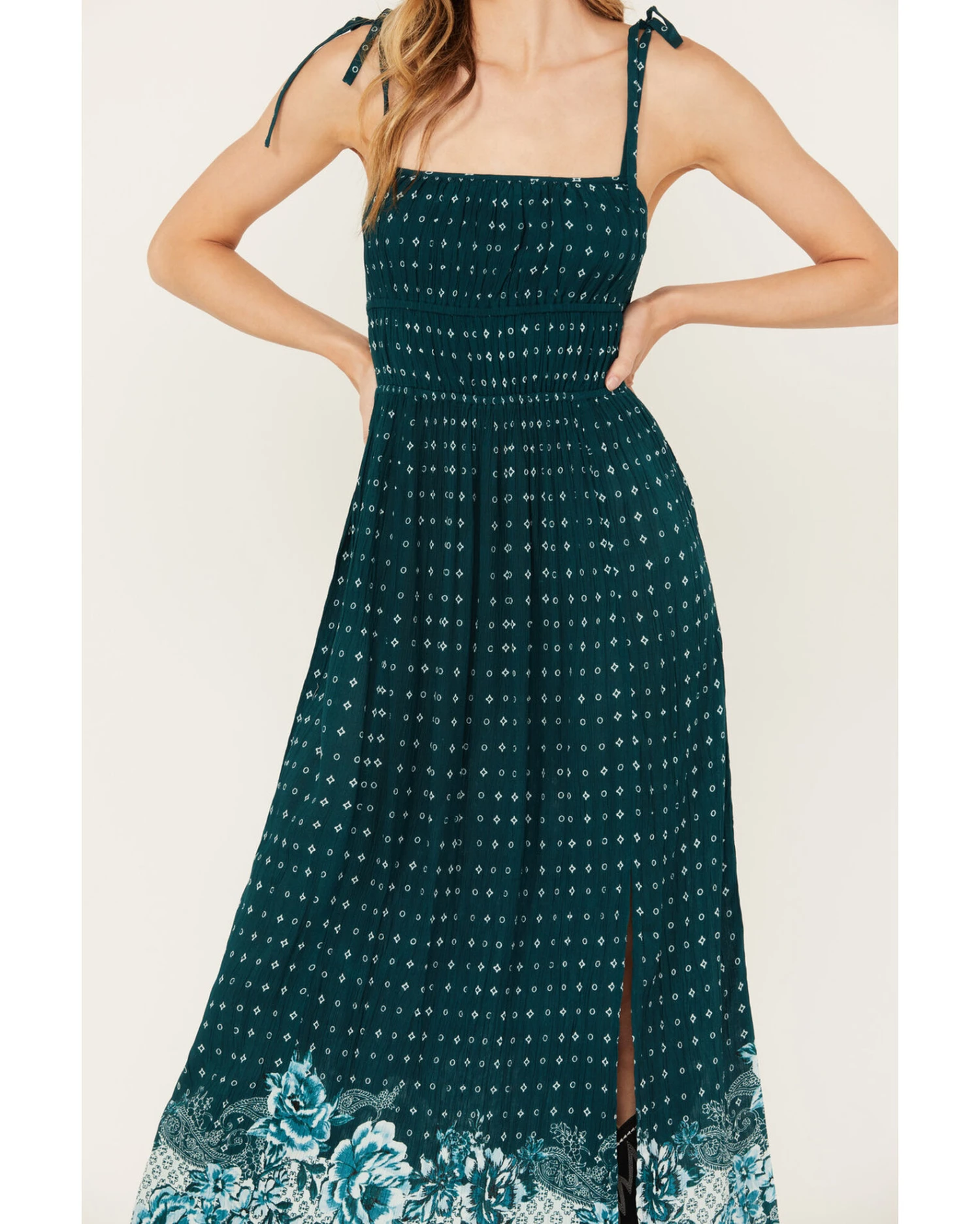 Bila77 Women's Aliyah Border Print Midi Dress - Image 3